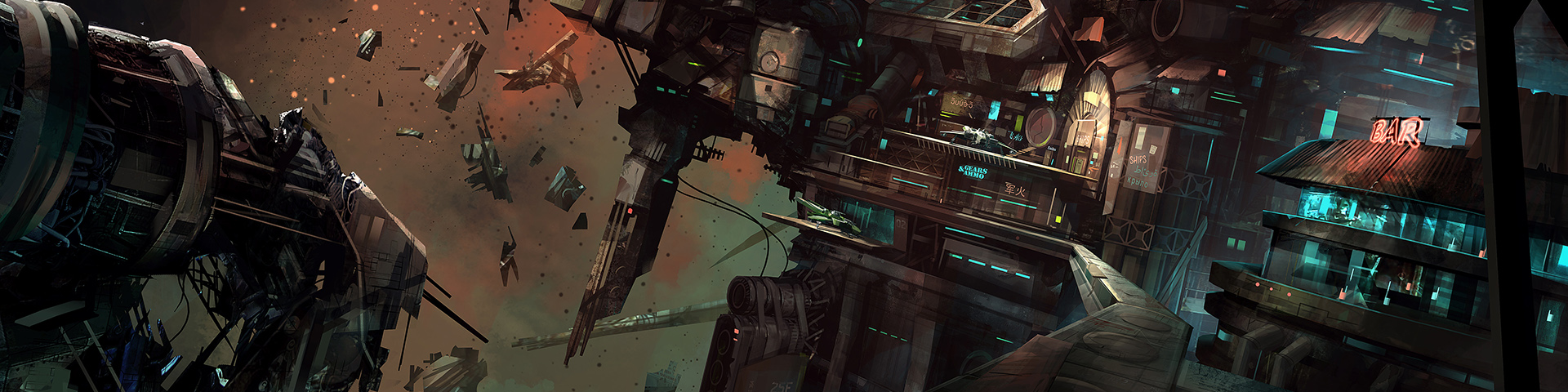 Dilapidated space citadel